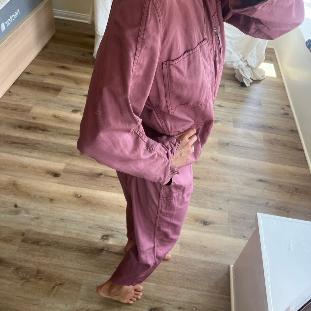 Outerknown Burgundy Jumpsuit organic cotton & linen